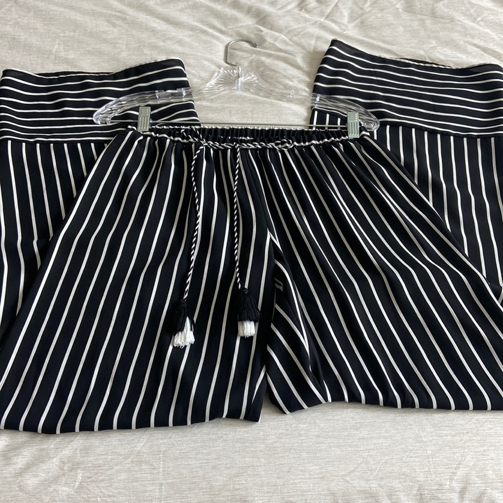 Atina Cristina stripe wide leg pants